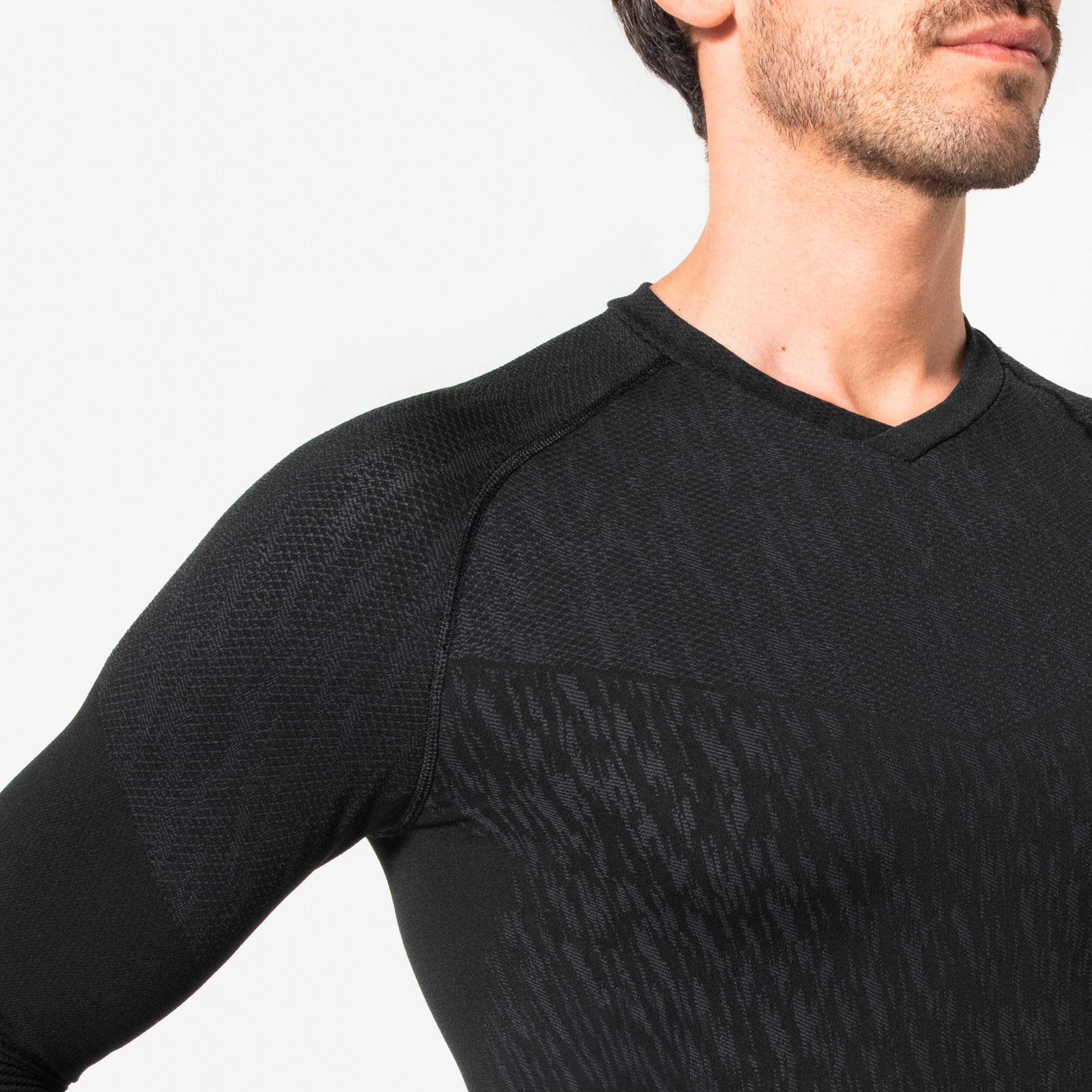 Maglia termica calcio adulto KEEPDRY nera 5/32