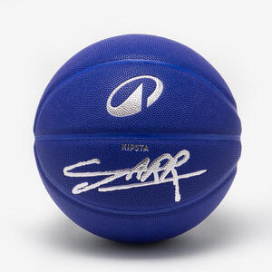 Balón de baloncesto talla 7 - GRIP MATCH BT500X signature SARR azul