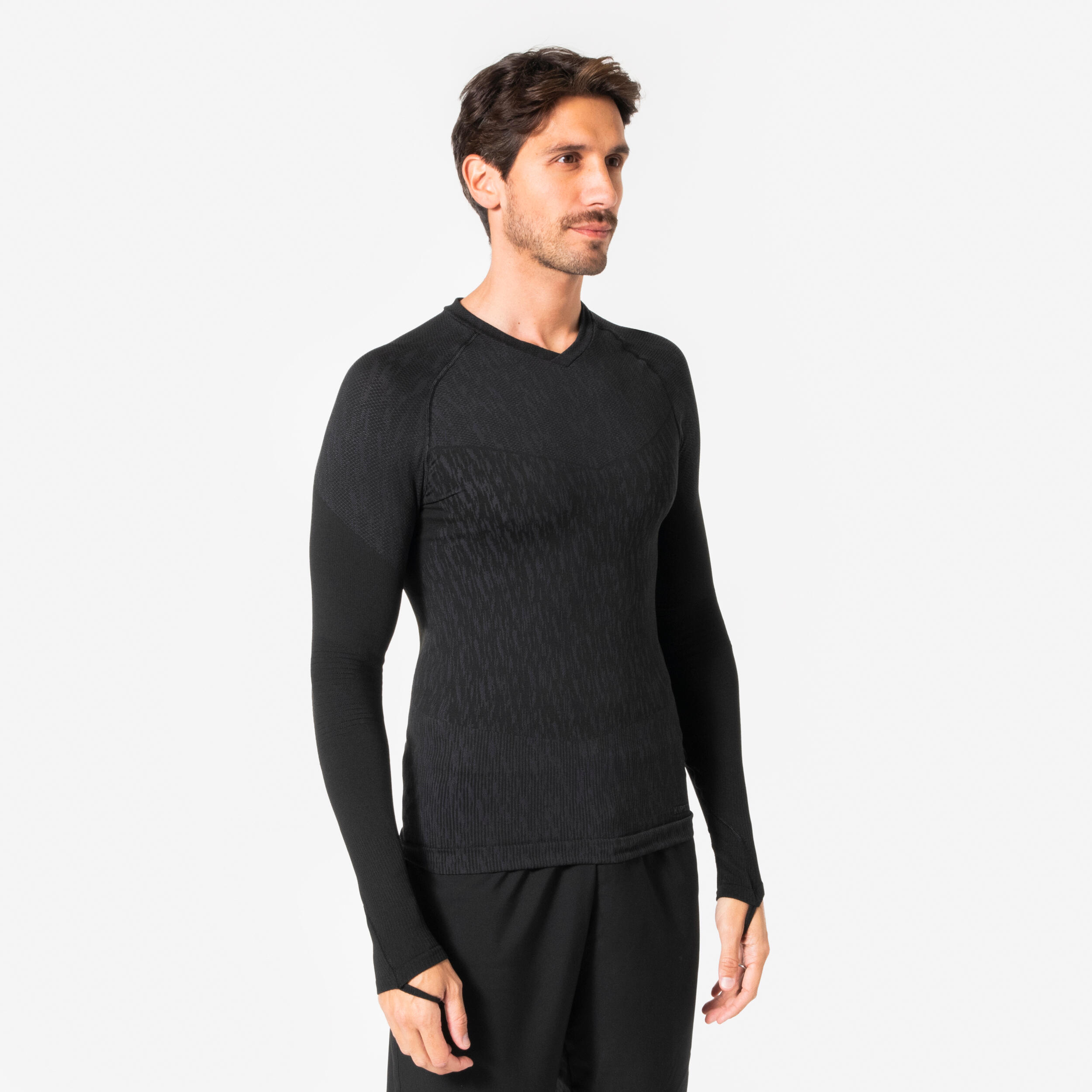 Maglia termica calcio adulto KEEPDRY nera