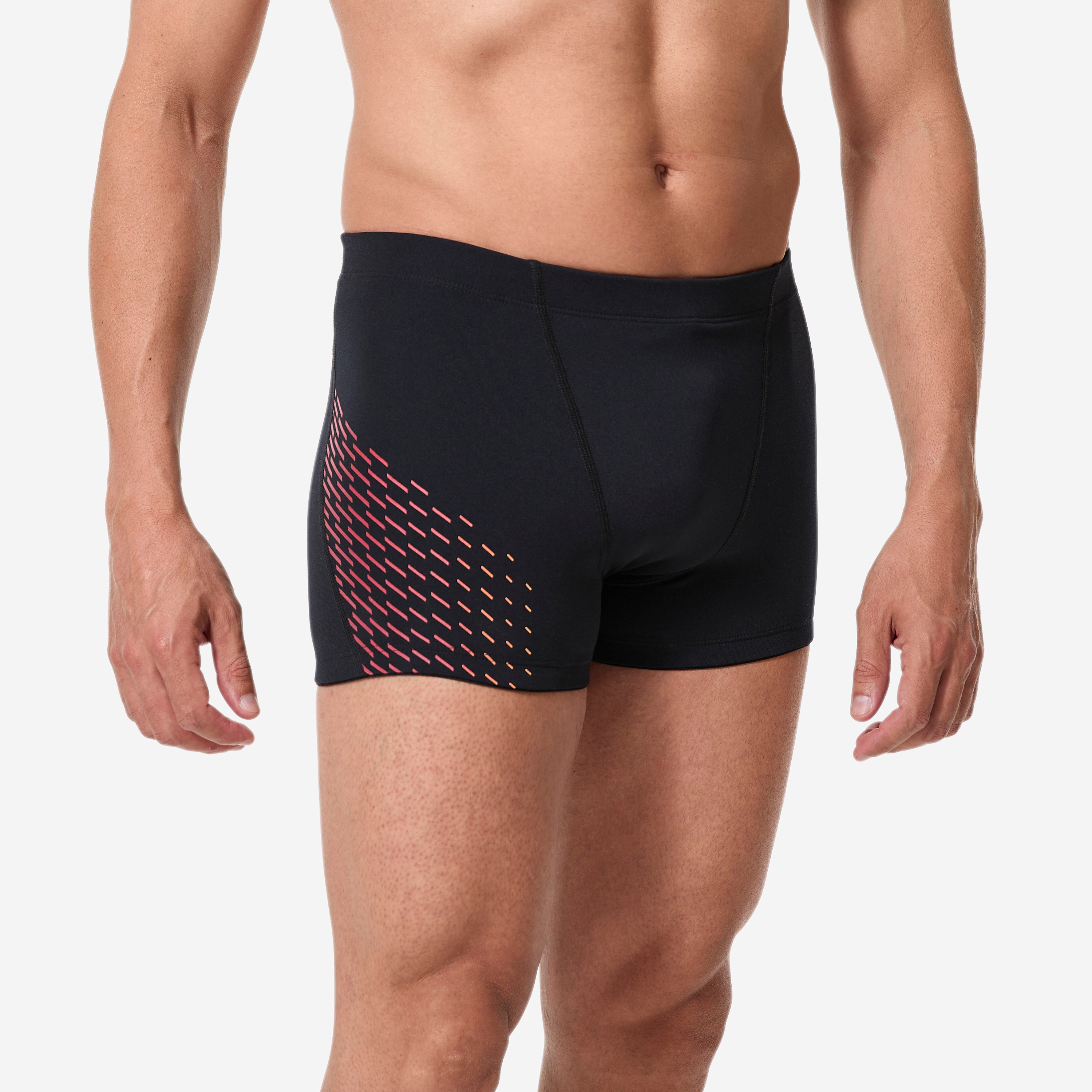 Boxer de bain homme, fiti noir rouge - Nabaiji
