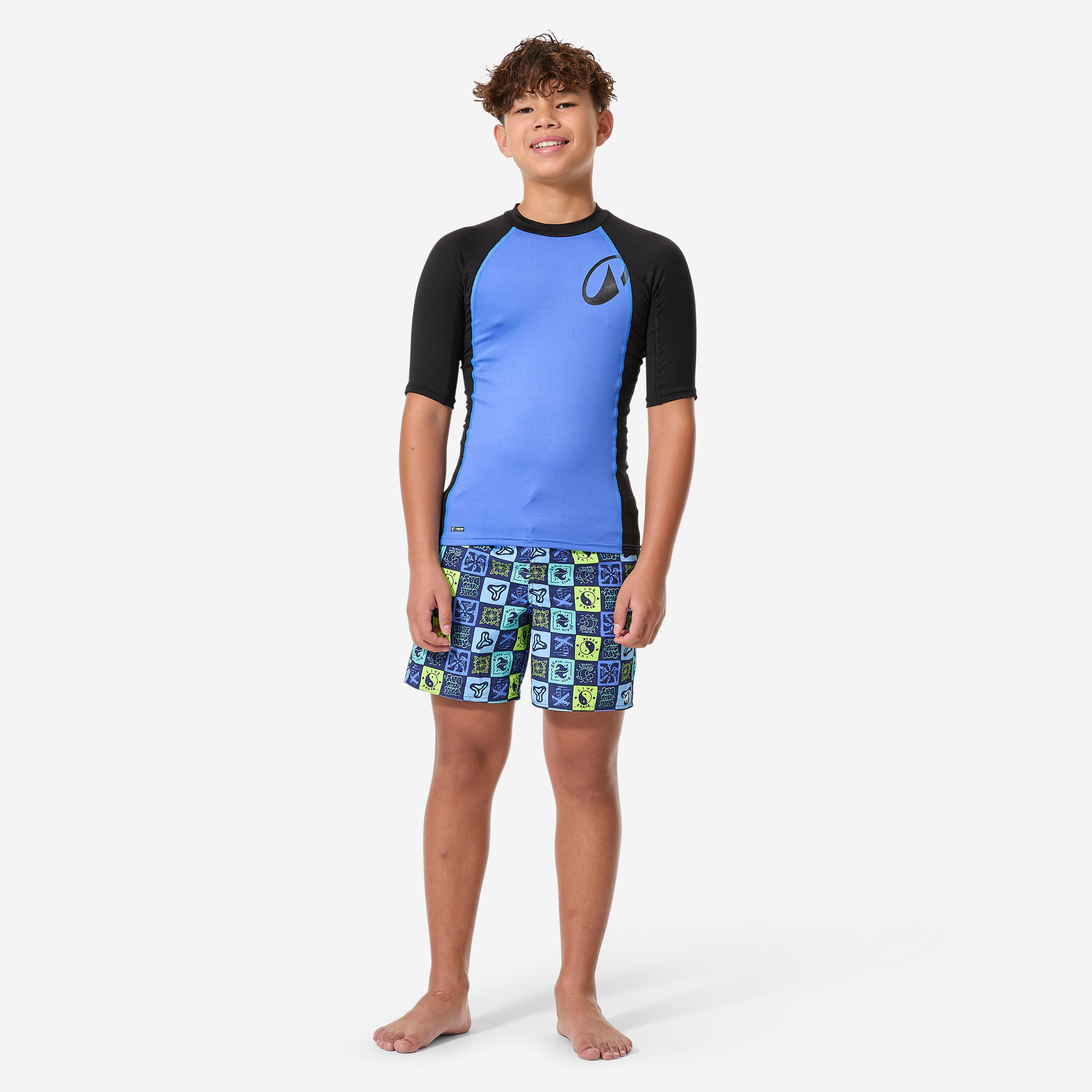 UV-Shirt Surf Kurzarm Jungen - 500 schwarz/blau 3/10