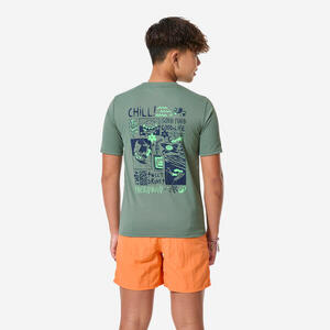 Camiseta protección solar UPF50+ manga corta Niños Caqui