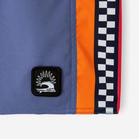 Шорти дитячі 900 Ckecklines для серфінгу сині