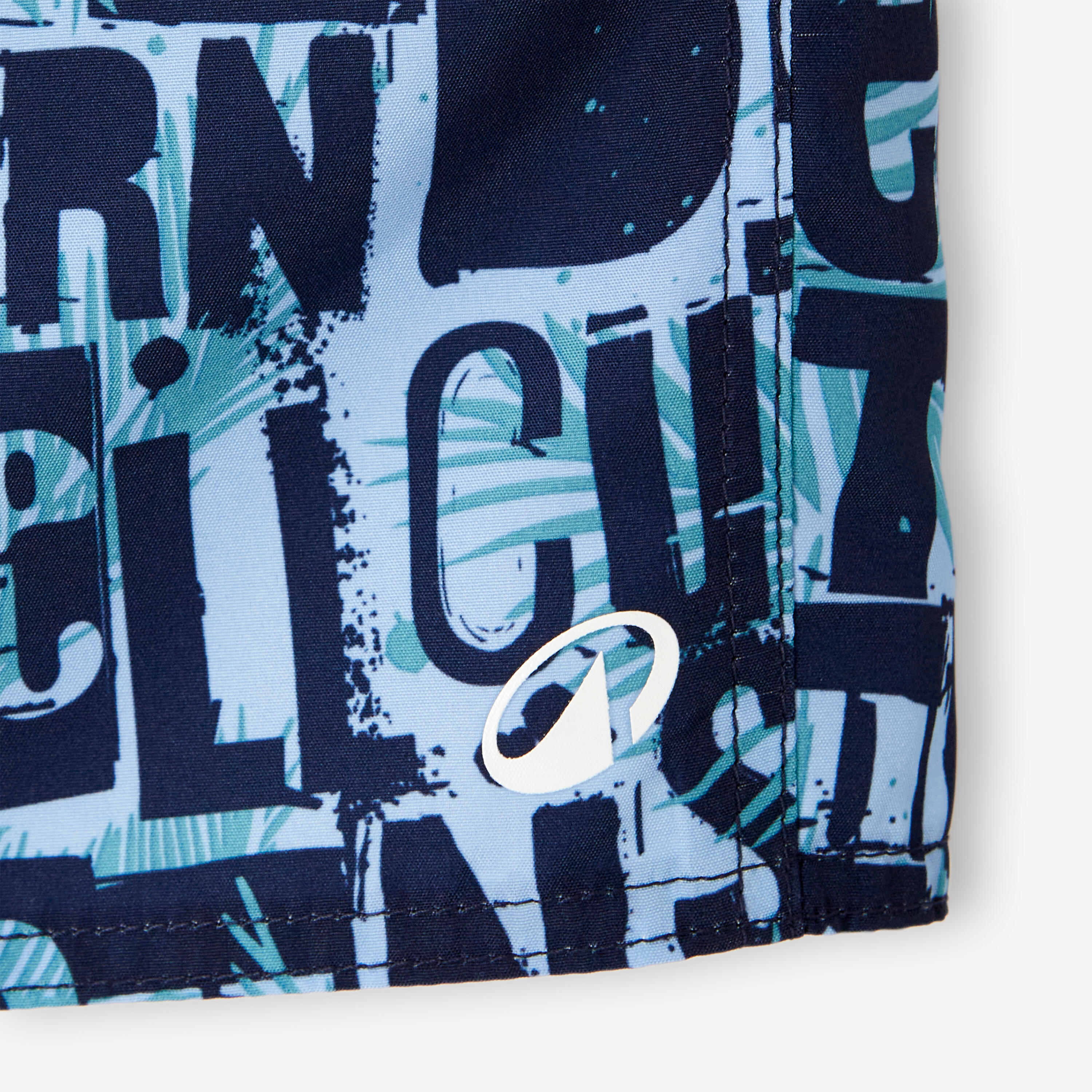 Short de bain surf enfant, 100 Typestree bleu 9/9