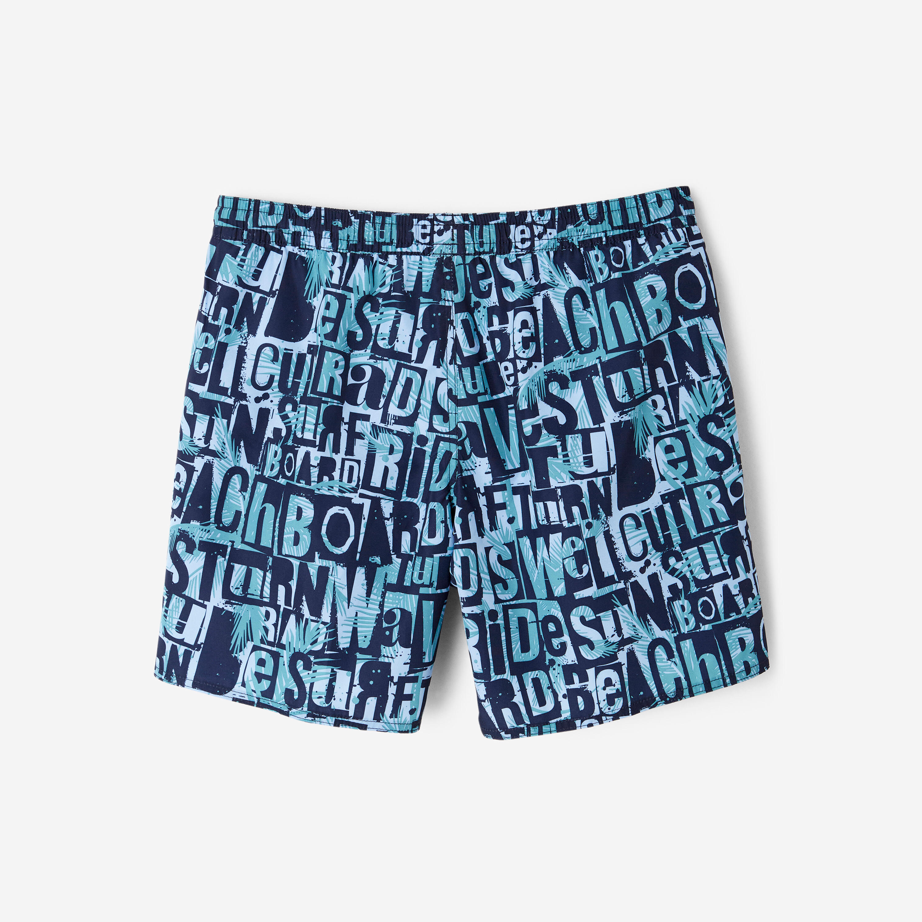 Short de bain surf enfant, 100 Typestree bleu 8/9
