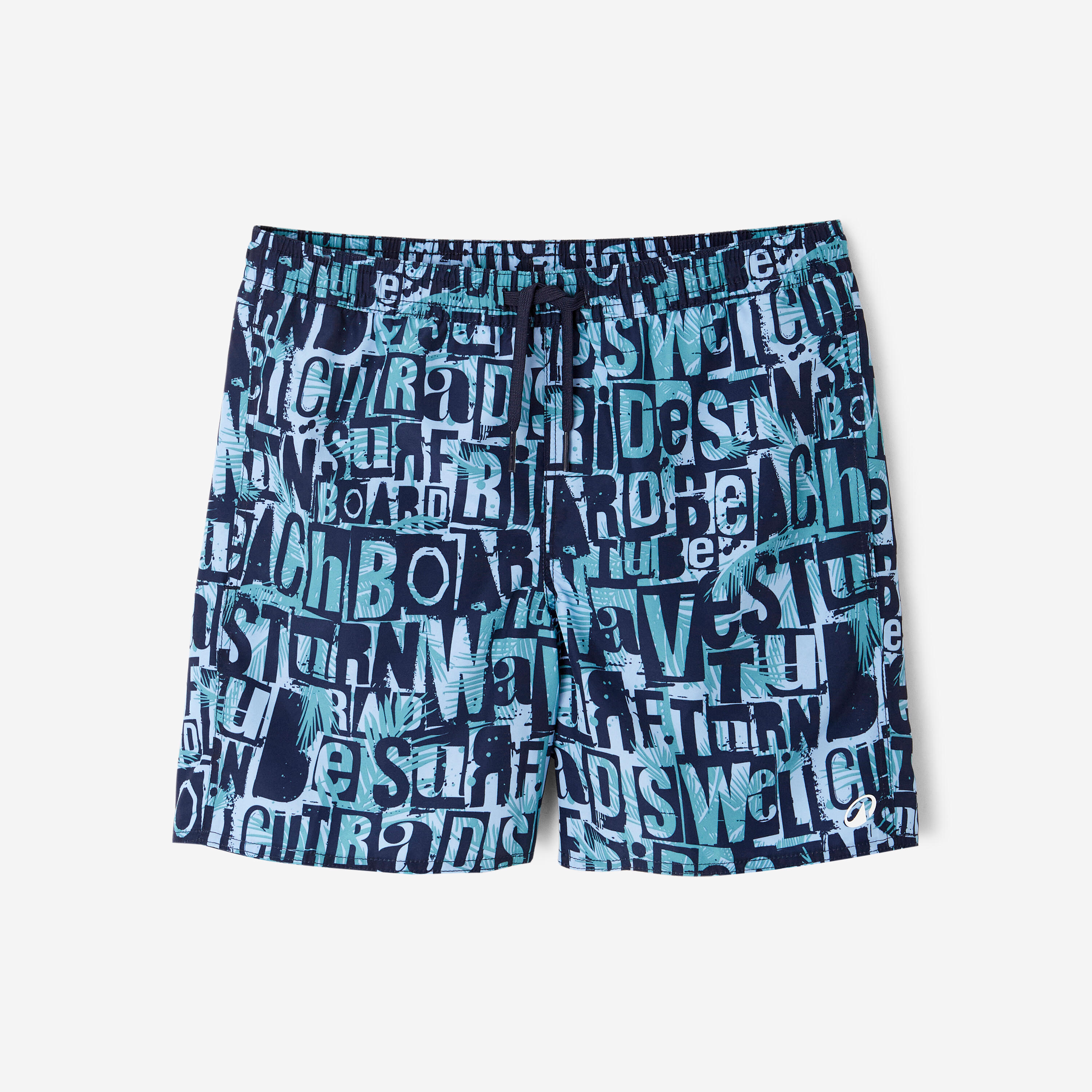 Short de bain surf enfant, 100 Typestree bleu 7/9