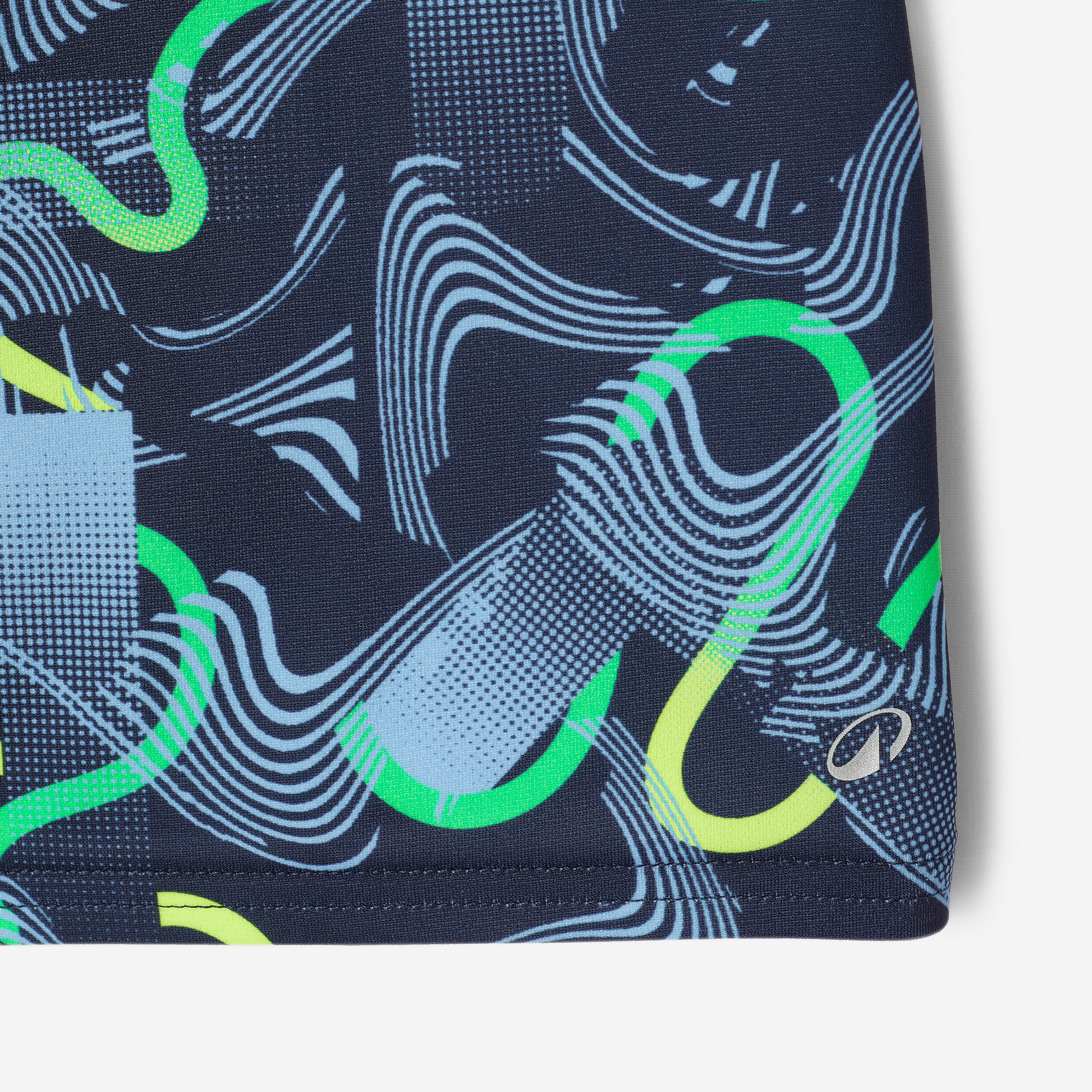 Boxer de bain natation Garçon ado, Fiti circ vert 8/9