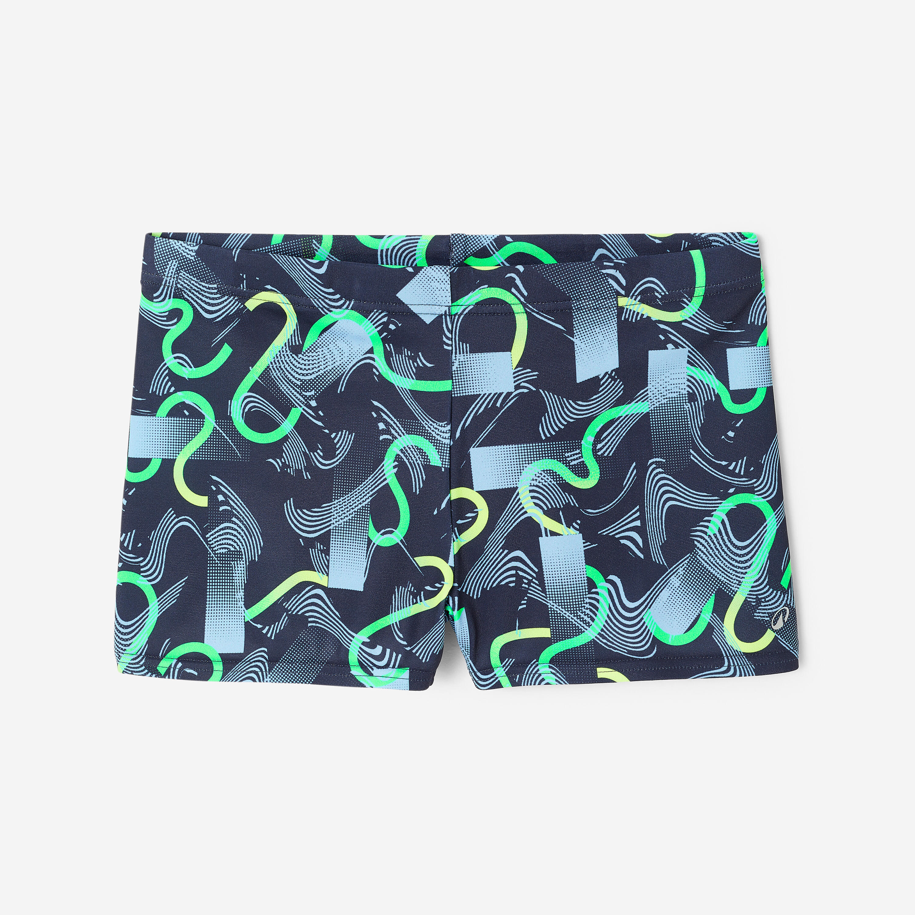 Boxer de bain natation Garçon ado, Fiti circ vert 6/9