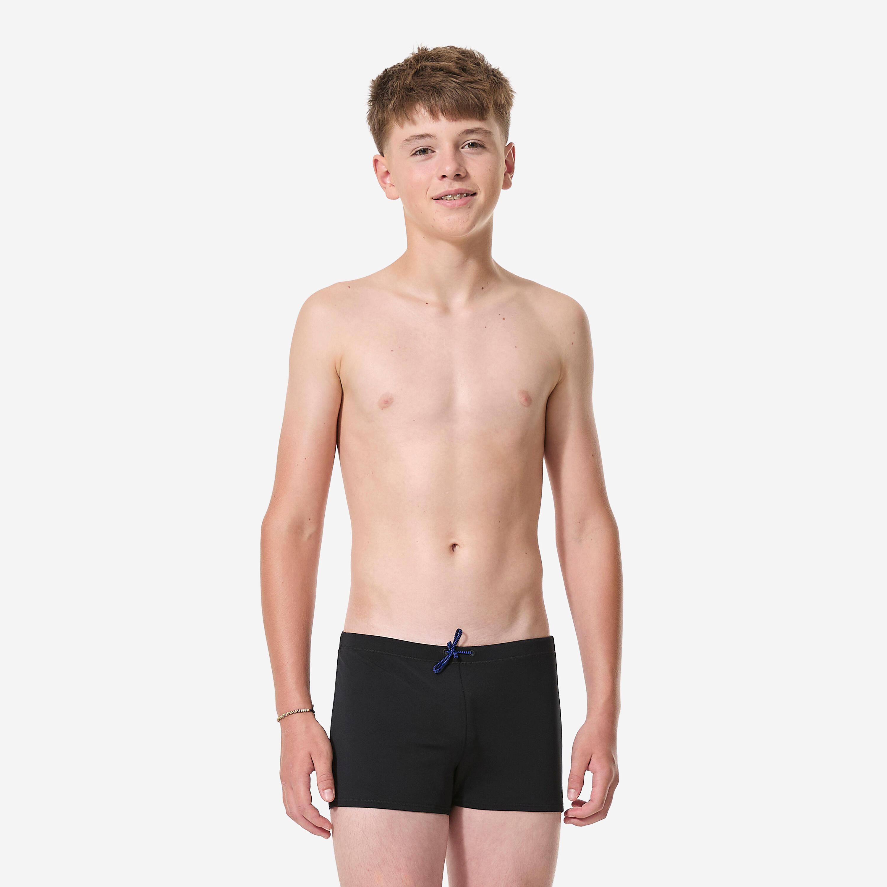 Boxer de bain natation Garçon ado, 100 Plus noir 3/10