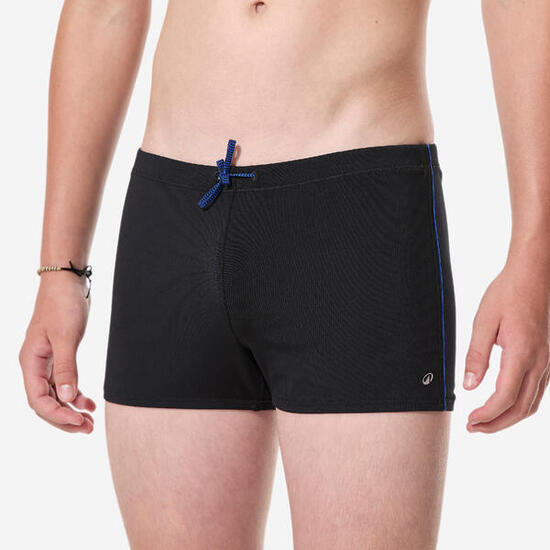 Boxer de bain natation Garçon ado, 100 Plus noir