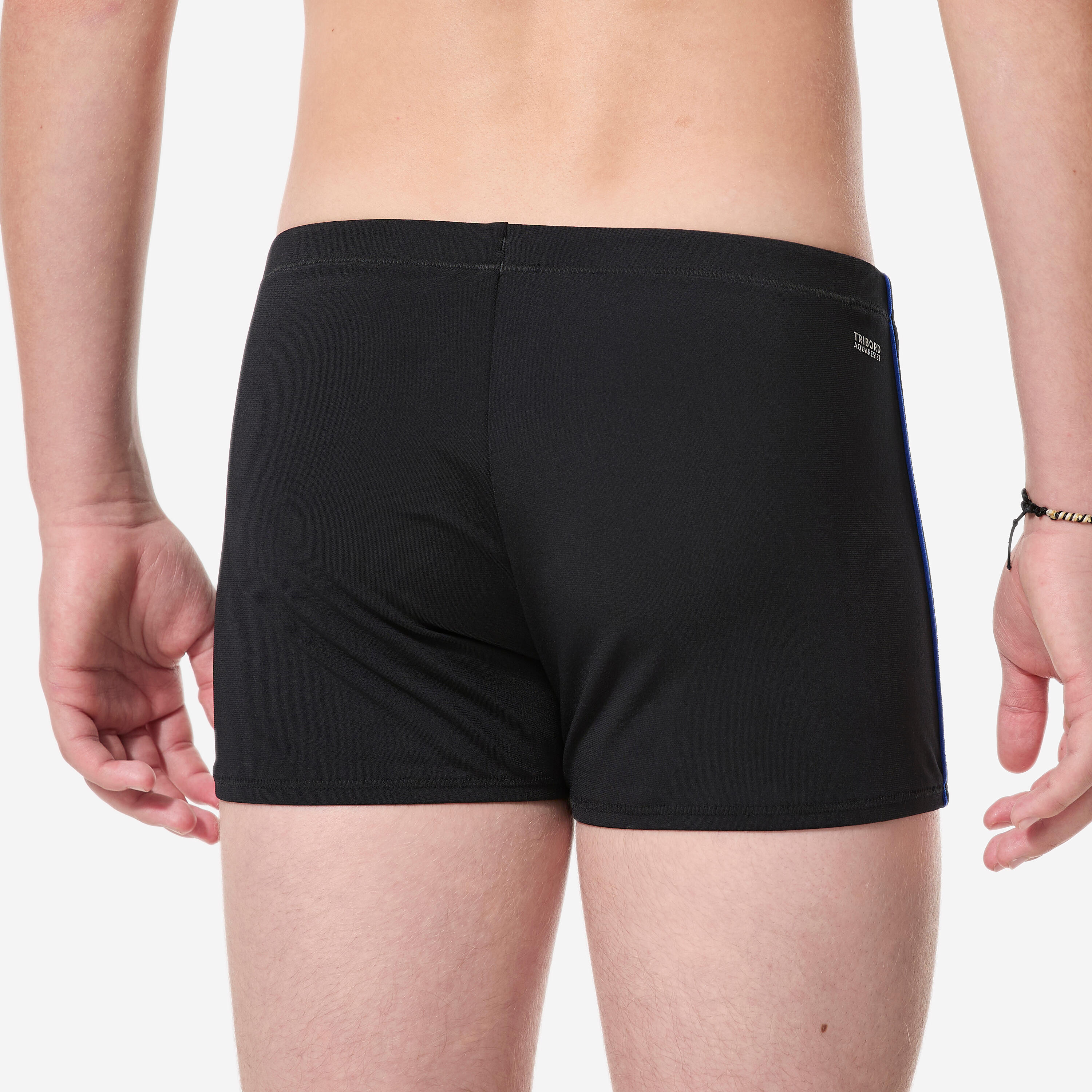 Boxer de bain natation Garçon ado, 100 Plus noir 4/10