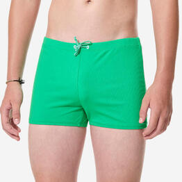 Boxer de bain natation Garçon ado, 100 Plus vert