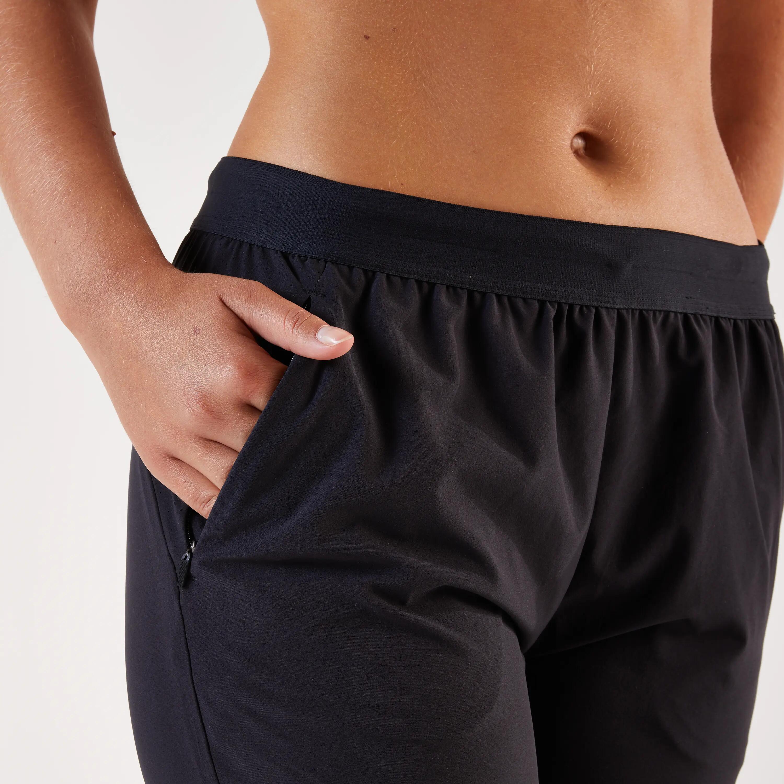 Pantalon de trening Alergare pe asfalt Kiprun Light Croială Fit Negru Damă 8/11