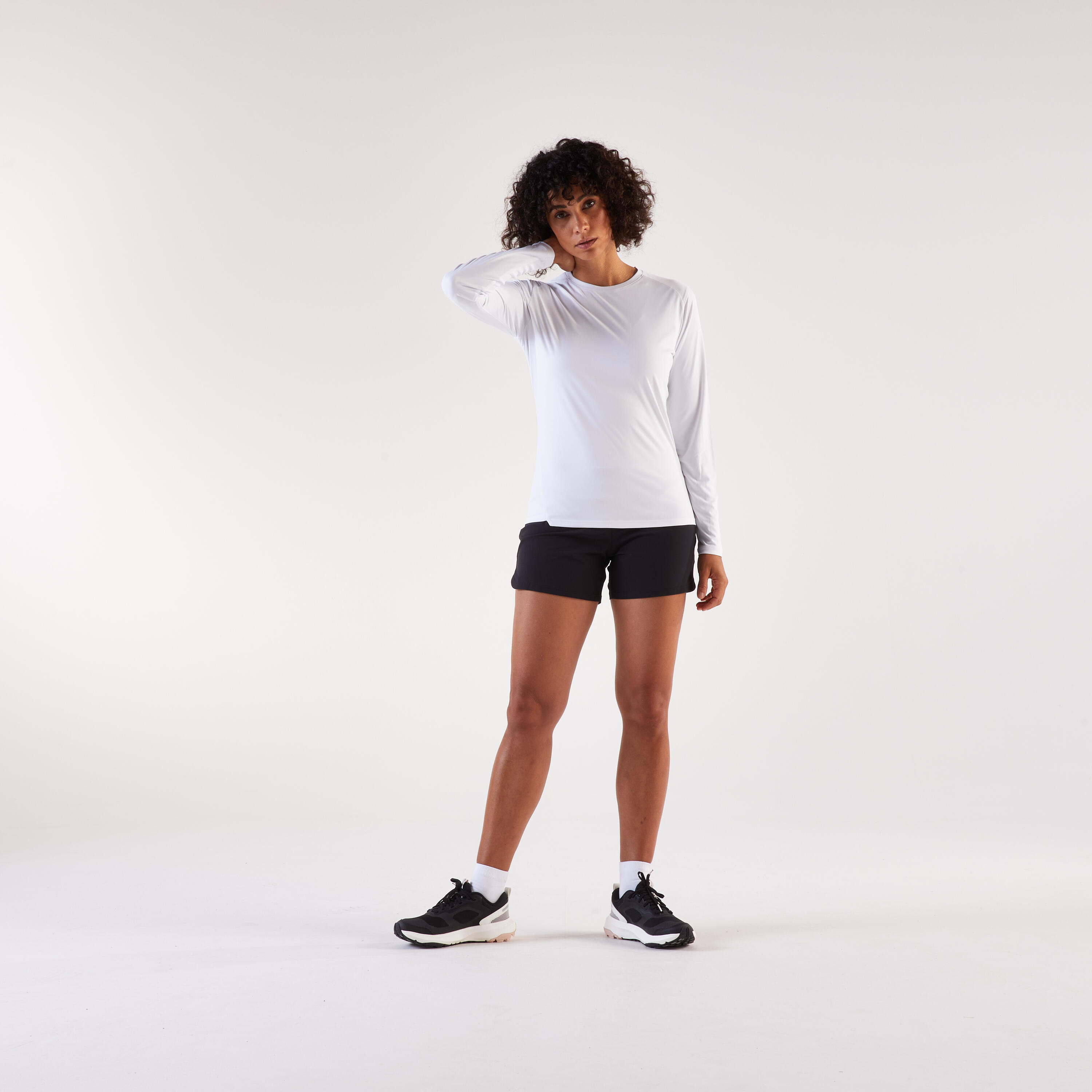 Playera Manga Larga Running Mujer - Sun Protect - Blanco 7/23