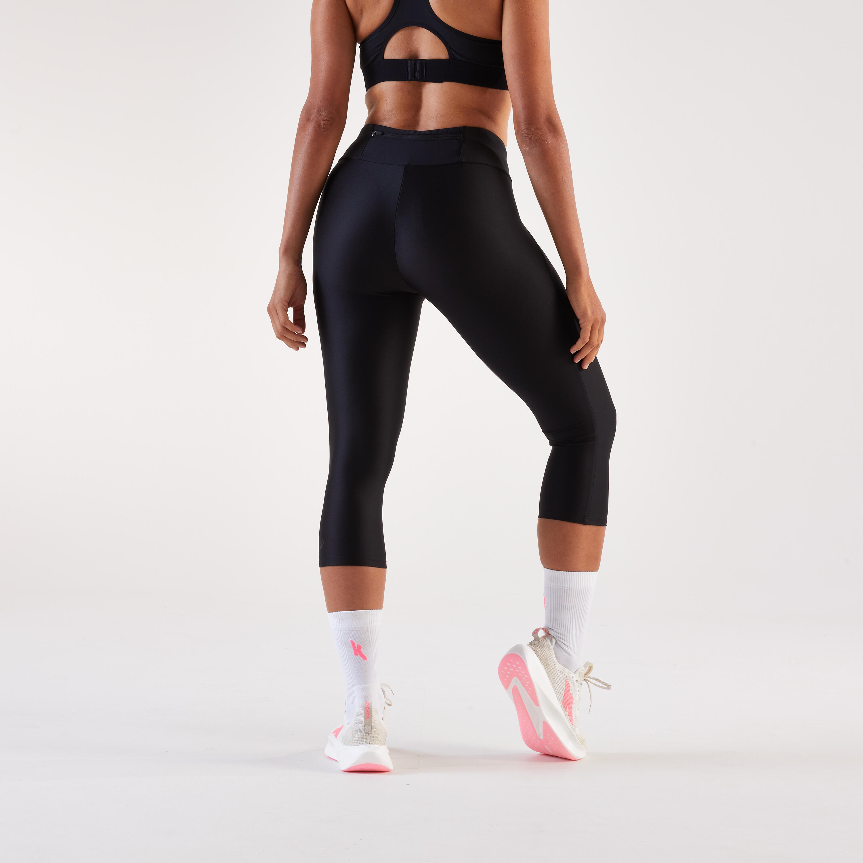 Leggings Mallas running piratas Mujer Run dry negro 2/5