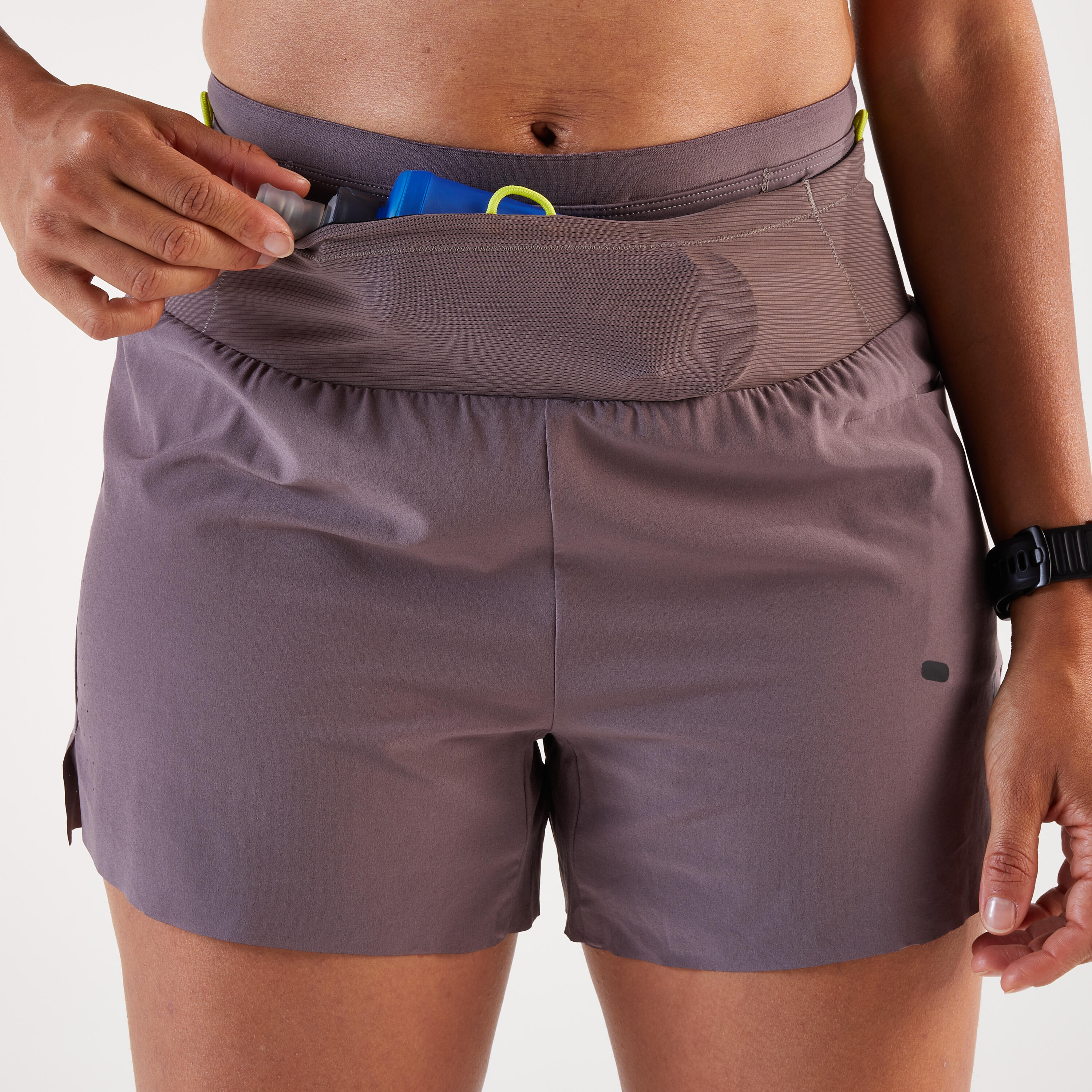 Women's Trail Running Shorts Kiprun Run 900 - Brown