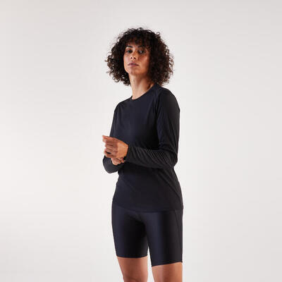 Maglia manica lunga running donna SUN PROTECT bianca