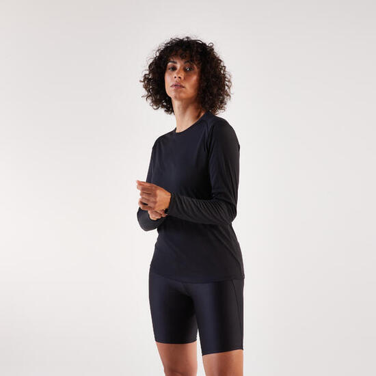 Maglia manica lunga running donna SUN PROTECT bianca