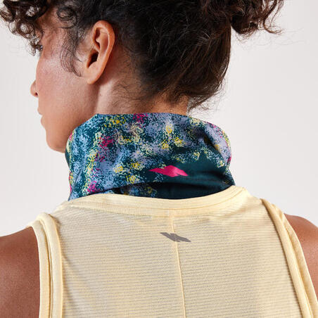 Пов'язка на голову Kiprun X Functions для бігу синя/рожева