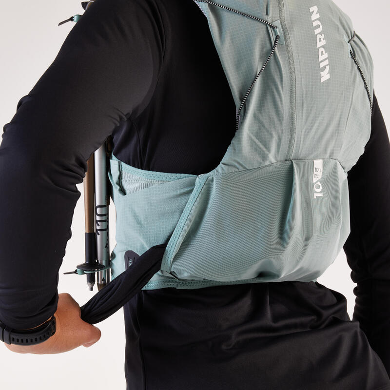 Rucsac trail alergare 10l  unisex - KIPRUN BAG 900 VERDE