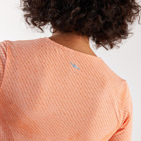 Футболка жіноча Run 500 Comfort для бігу помаранчева