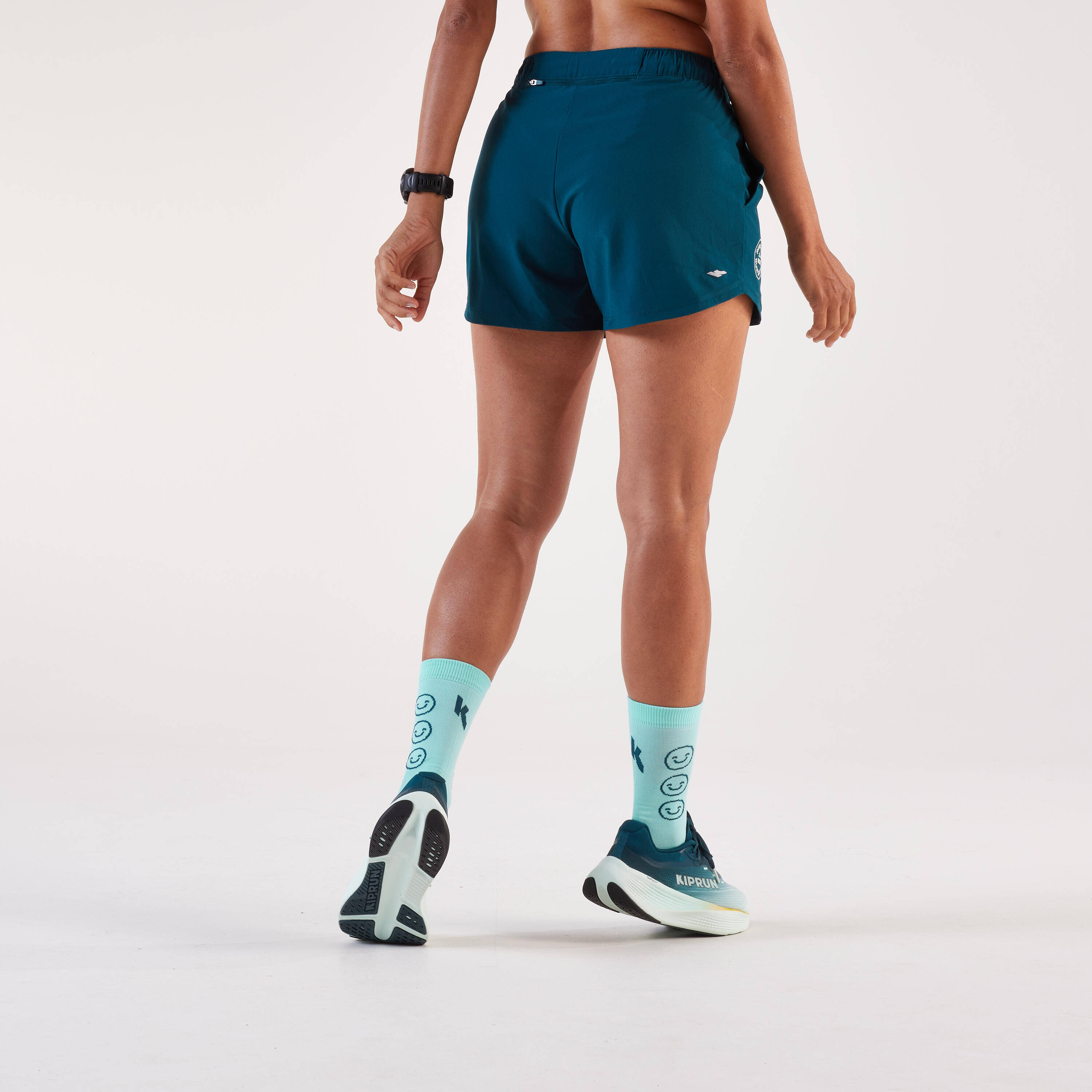 Women's breathable running & trail shorts - Kiprun 500 dry - Teal -  3