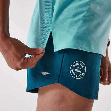 Футболка жіноча Run 500 Dry для бігу бірюзова