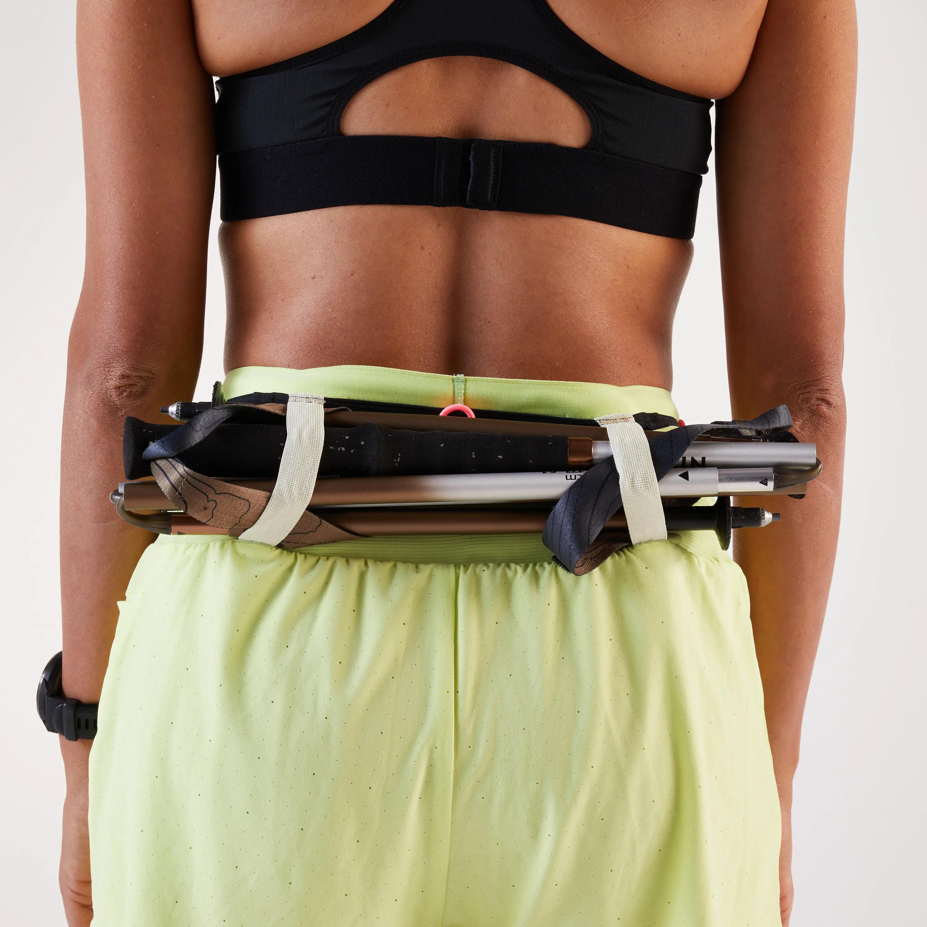 Short 2en1 de trail Femme , Kiprun Run 900 Ultra jaune pastel 10/11