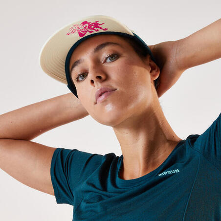 Футболка жіноча Run 500 темно-бірюзова