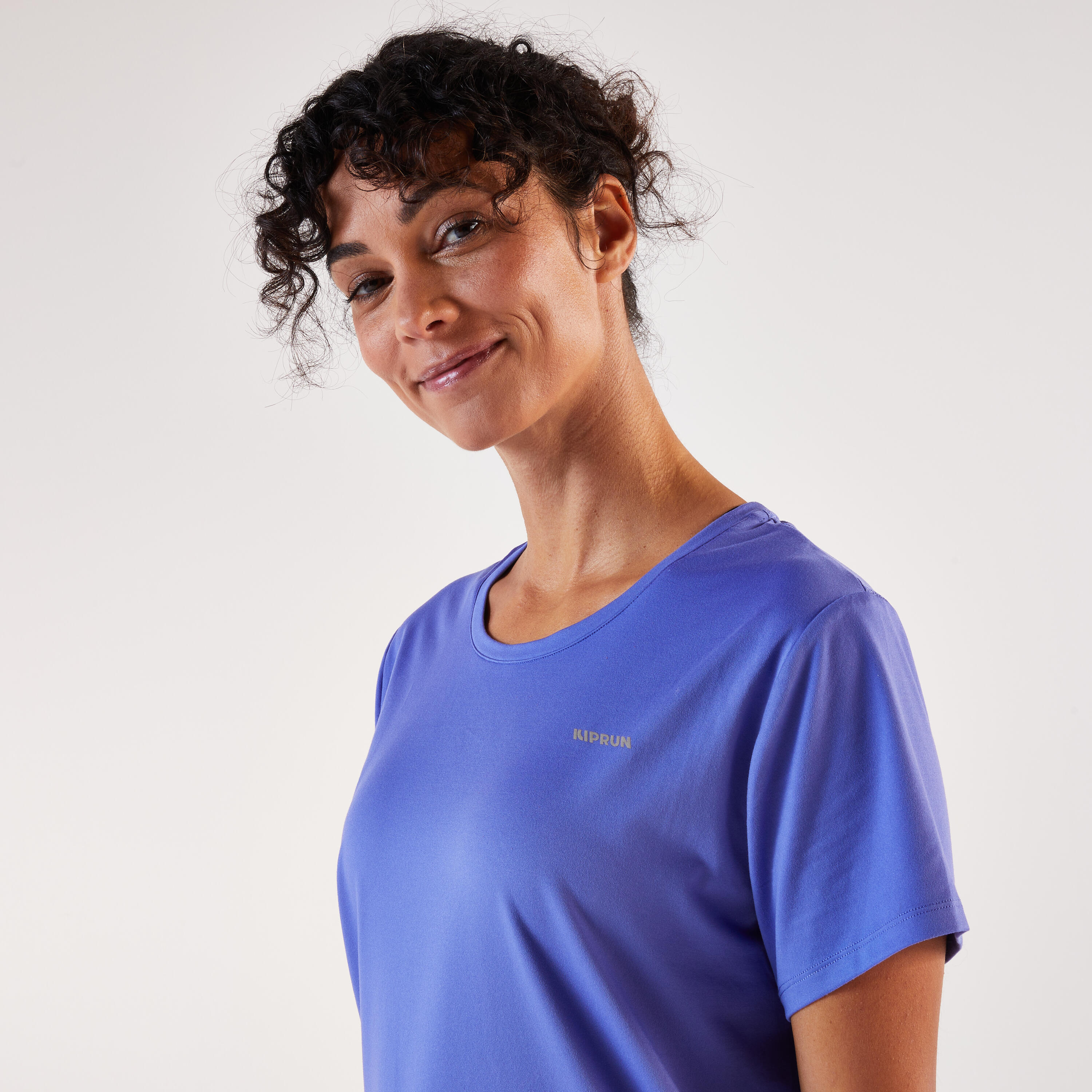 Kiprun Run 500 Dry Women's breathable running T-shirt - Dark purple