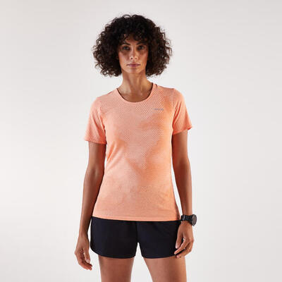 Hardloopshirt voor dames run 500 comfort oranje