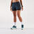 Short 2en1 de running & trail Femme, Kiprun Run 500 Confort noir