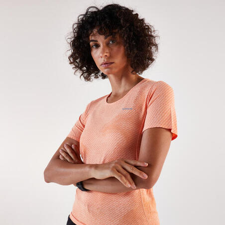 Футболка жіноча Run 500 Comfort для бігу помаранчева