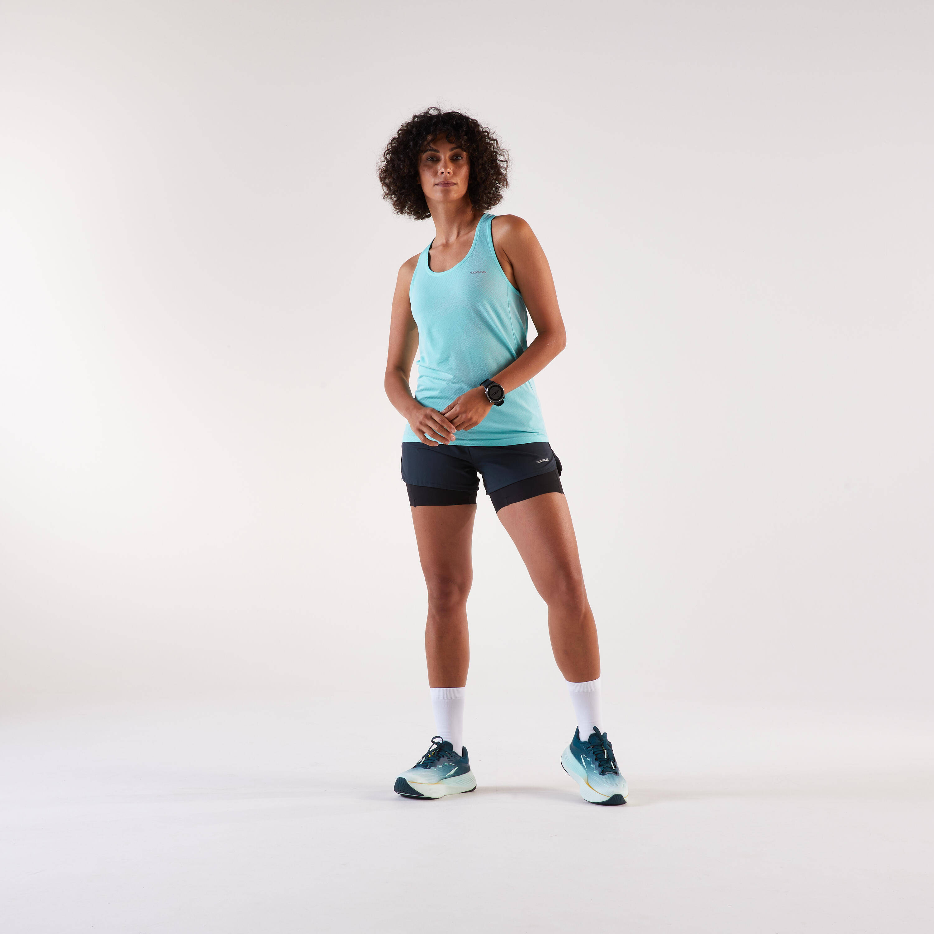 Women's Running Tank Top Kiprun Run 500 Comfort Blue -  2