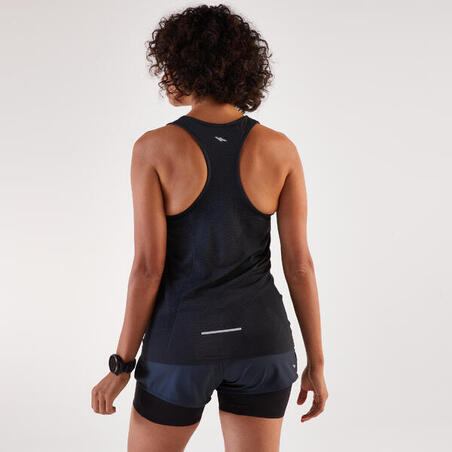 Майка жіноча Run 500 Comfort для бігу чорна