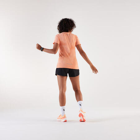 Футболка жіноча Run 500 Comfort для бігу помаранчева