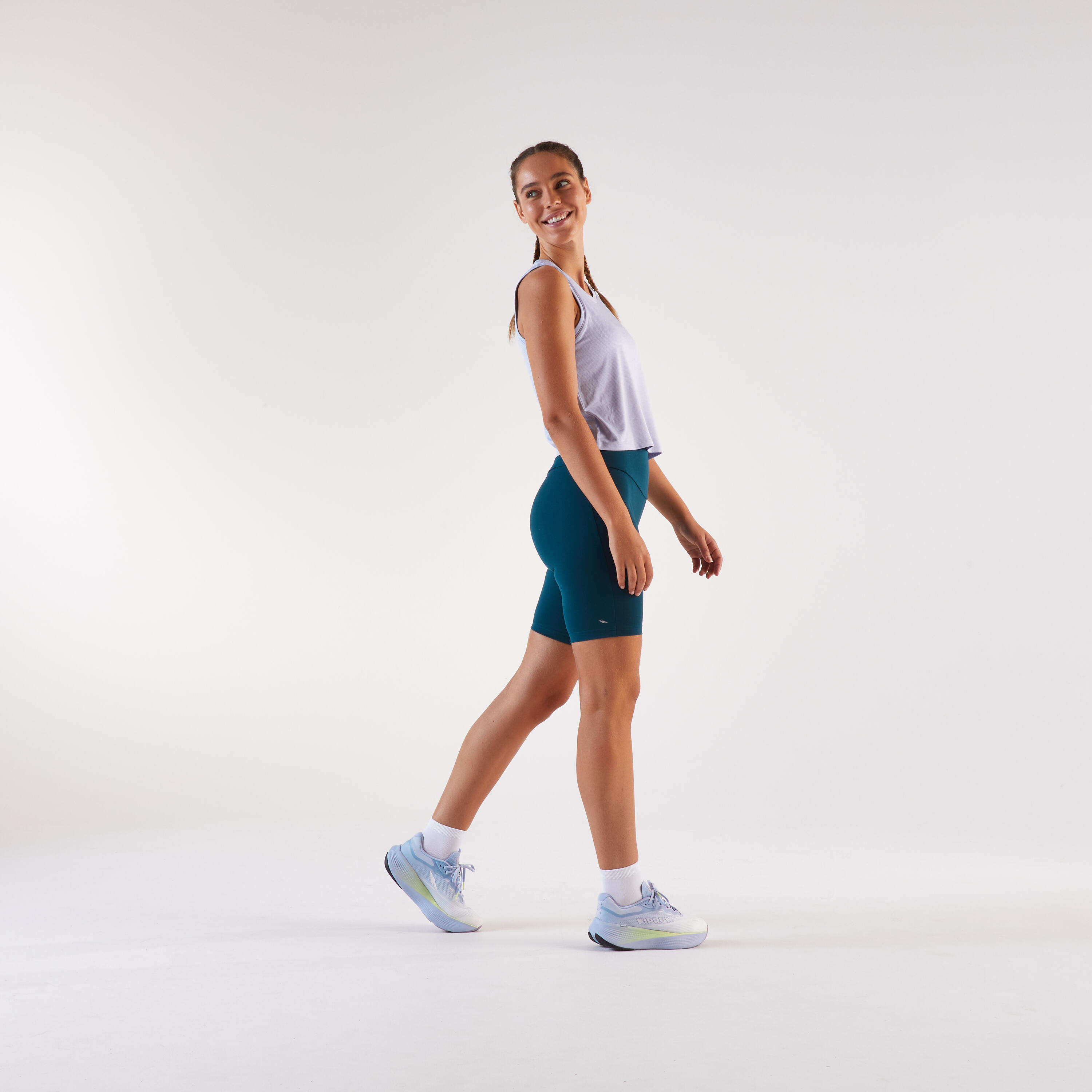 KIPRUN Dámske bežecké cyklošortky Run 500 Confort čierne S - W28 L31 · záber 3