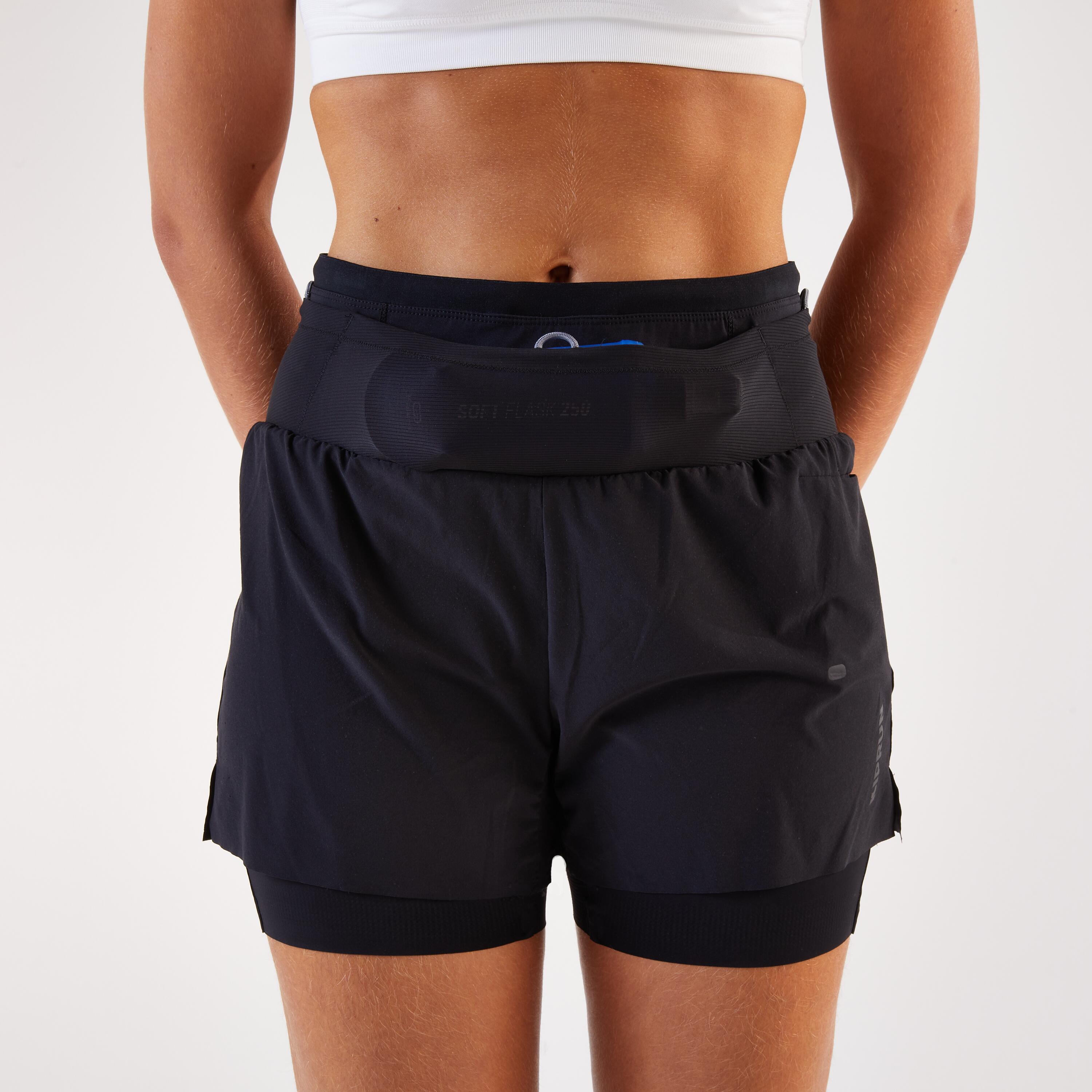 Short 2en1 de trail Femme , Kiprun Run 900 Ultra 10/12