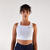 Débardeur de Running Crop top Femme, Kiprun blanc