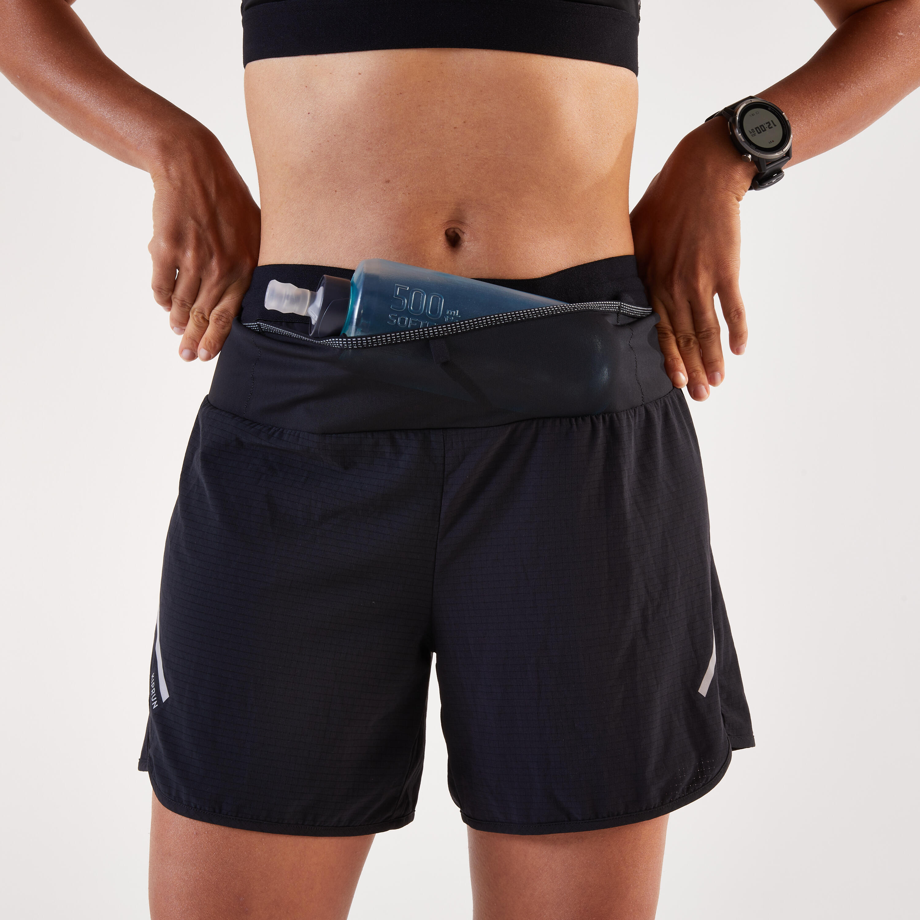 Pantaloncini baggy trail donna neri 2/10