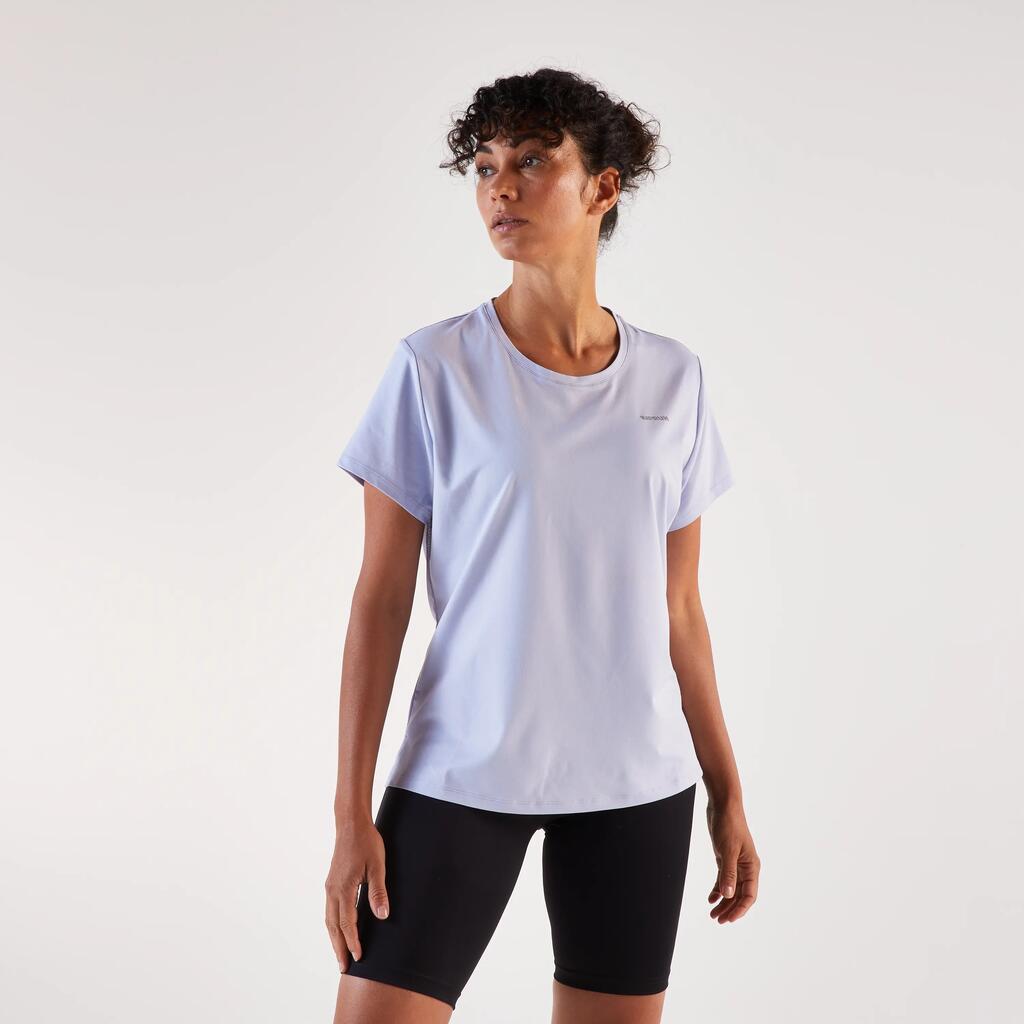 חולצת ריצה מבד נושם לנשים, דגם Run 500 Dry - סגול