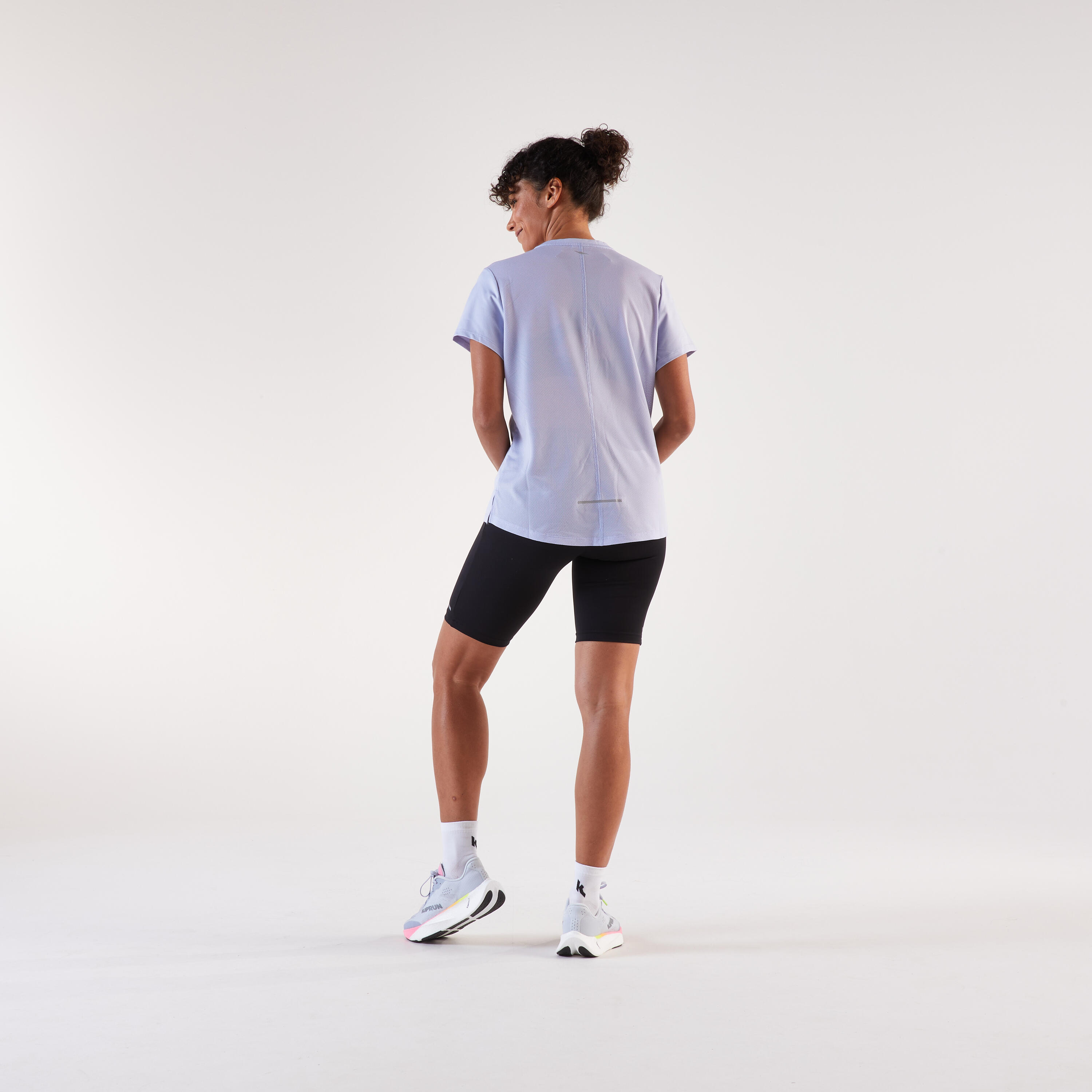 T-shirt de course respirant femme, Run 500 Dry violet 6/6