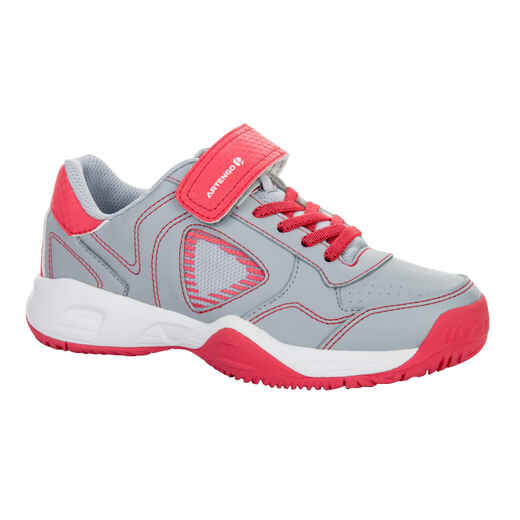 
      TS800 Kids' Tennis Shoes in Sizes J10 to J2 - Grey/Pink
  