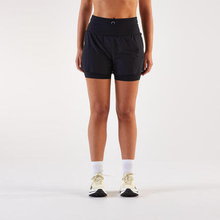 Short 2en1 de trail Femme , Kiprun Run 900 Ultra