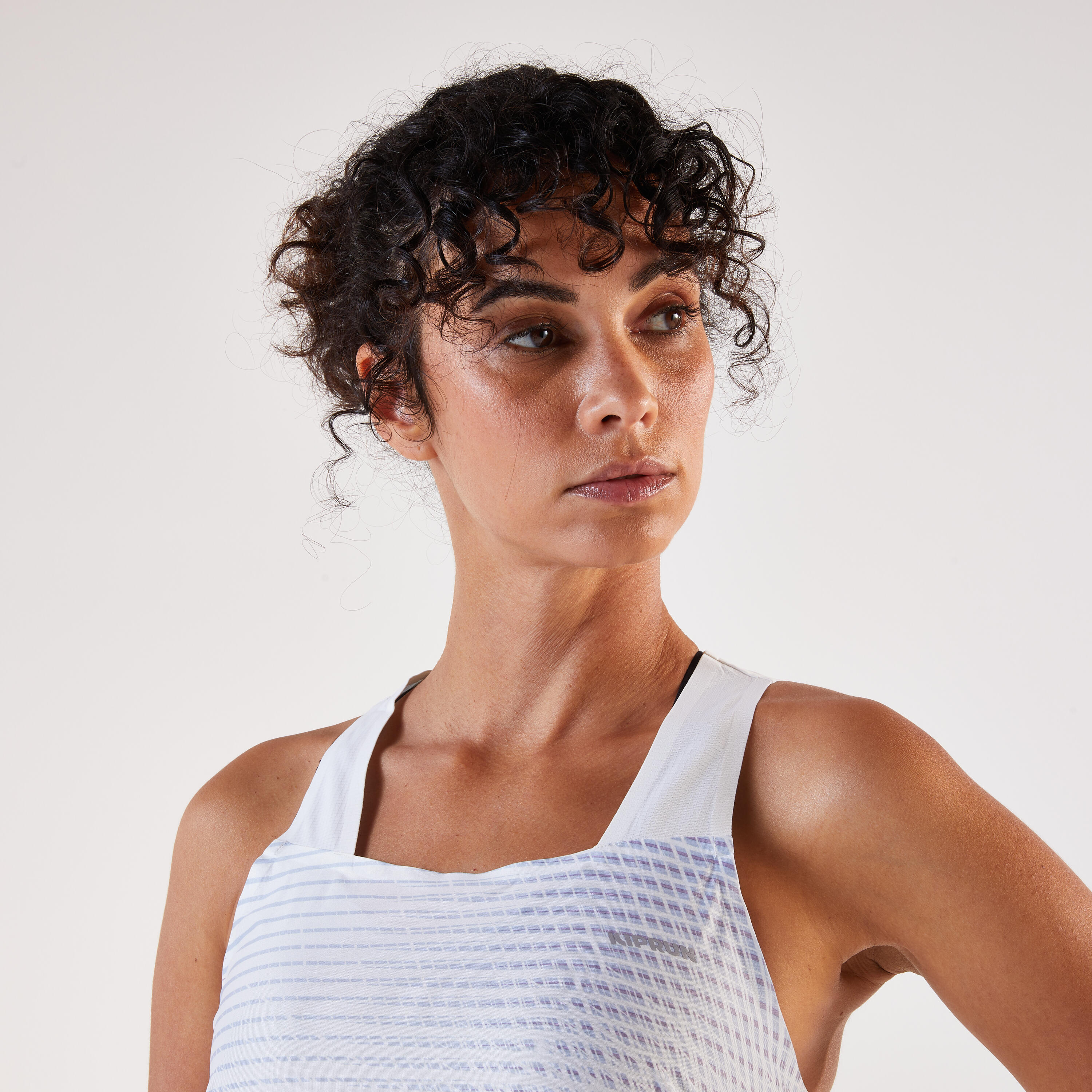 Camiseta sin mangas Running ligera Mujer, Kiprun Run 900 blanco  7/17