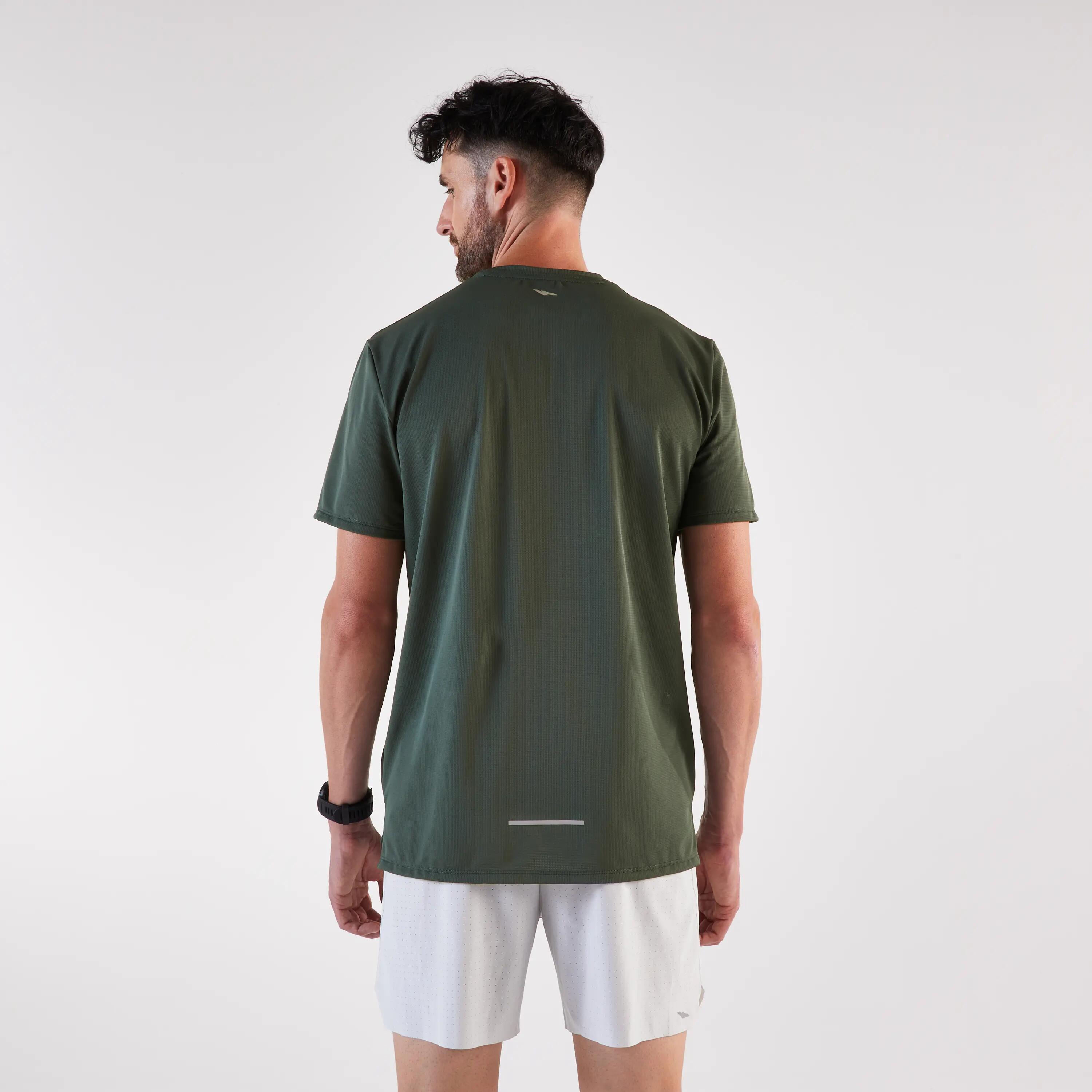 Men's Running Breathable T-Shirt Run 500 - Smoked Green -  4
