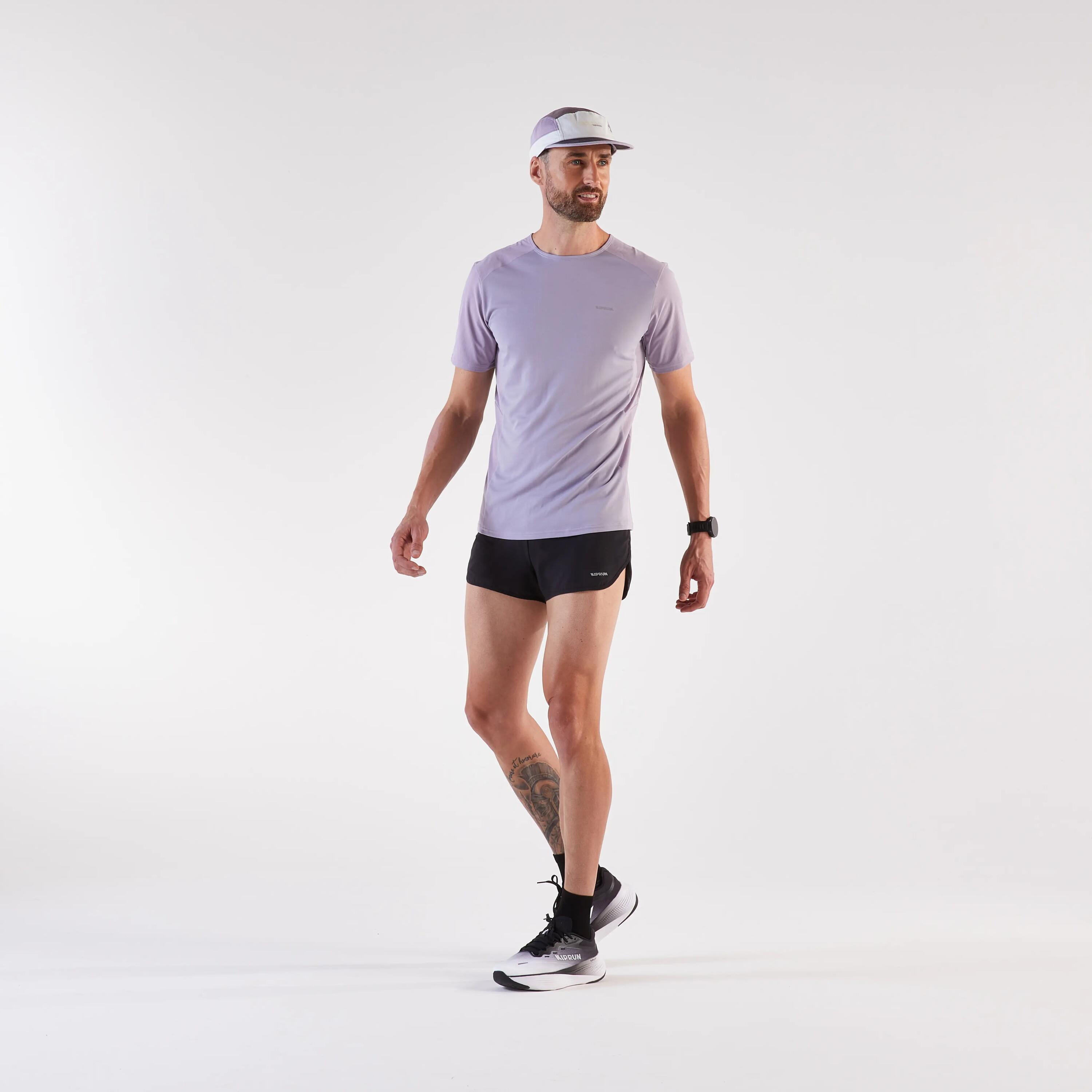 Herren Laufshorts, Kiprun Run 500 Comfort Split Schwarz 4/11