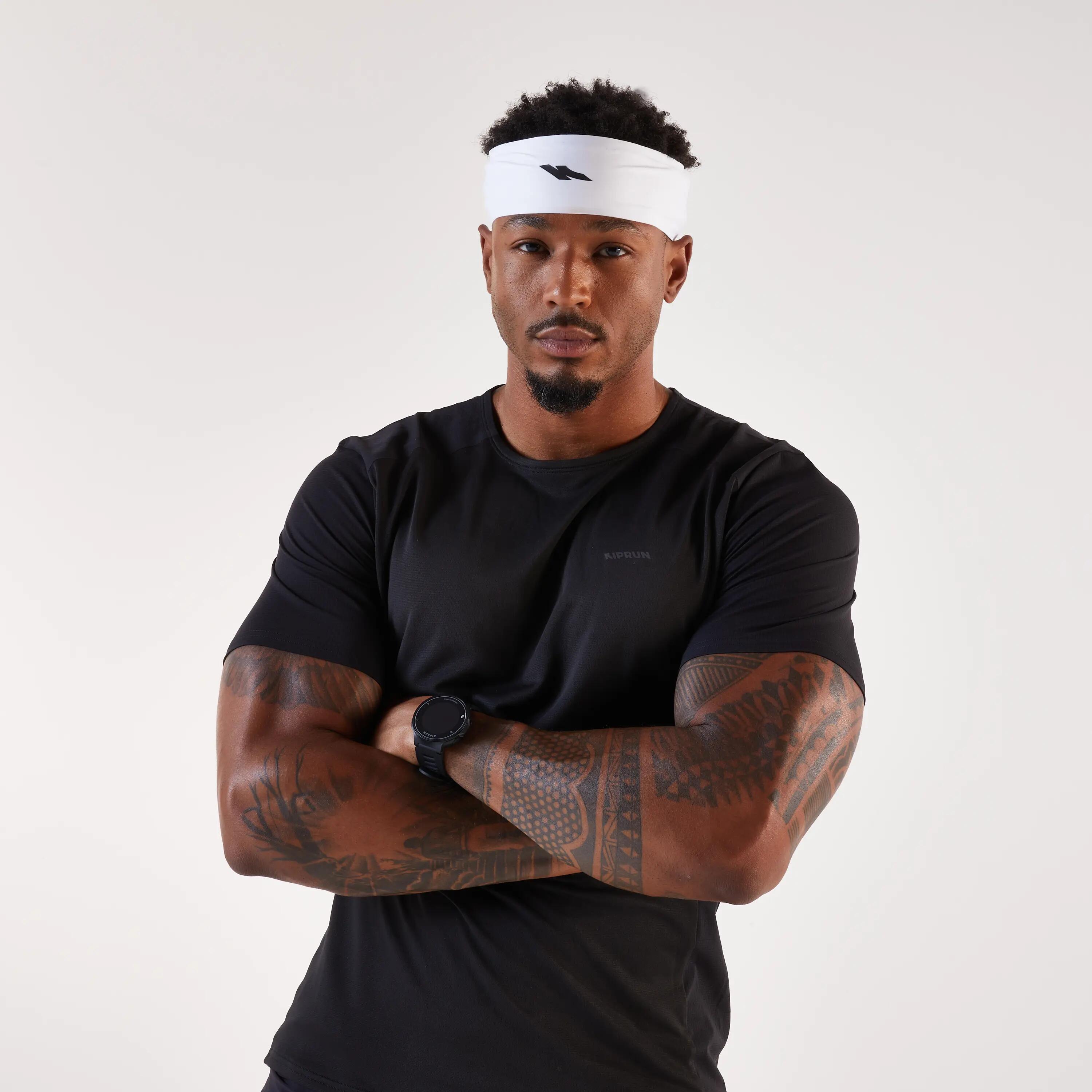 Kiprun Men’s and Women’s Running Headband White  4/8