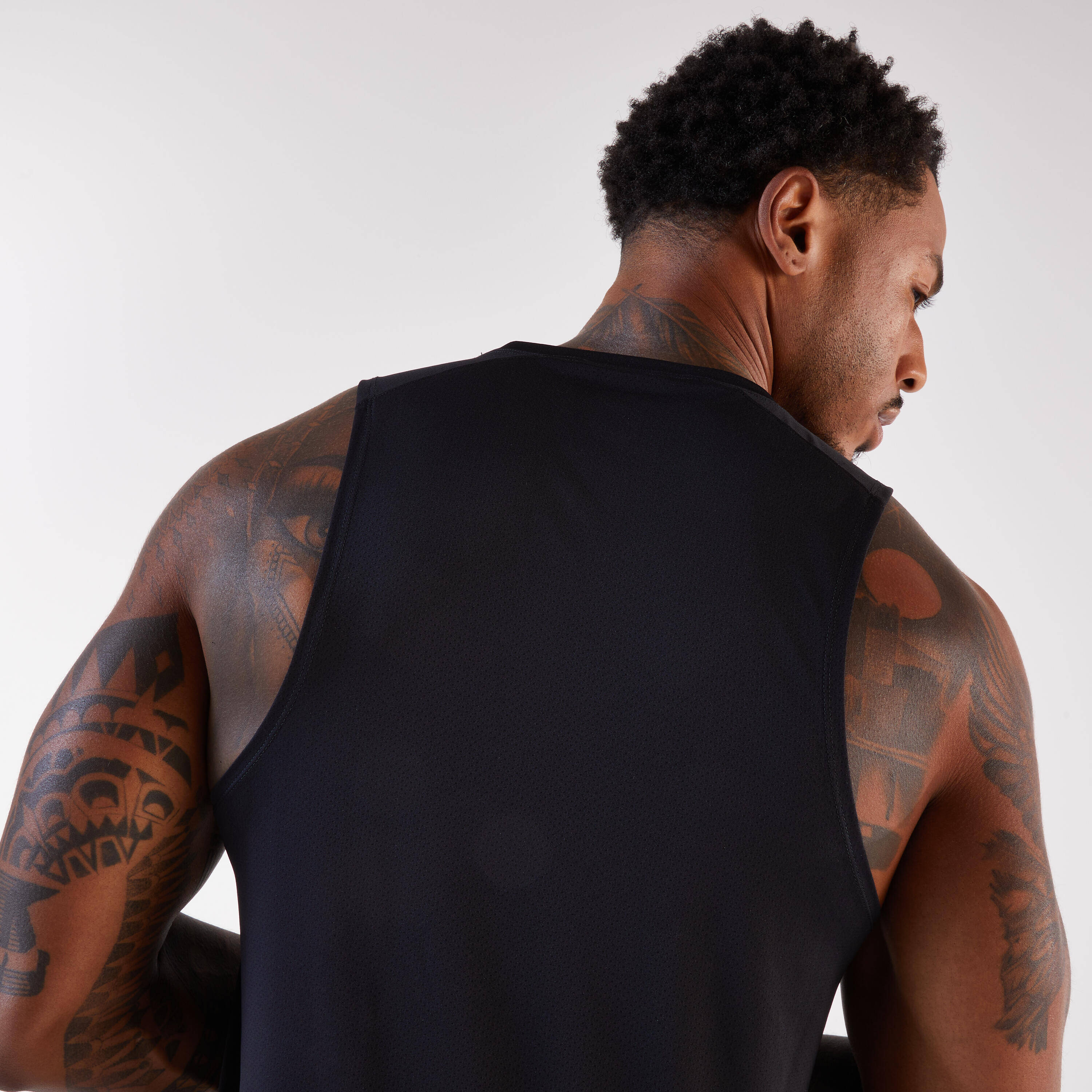 Men's running tank top, Kiprun Run 100 - Black -  4