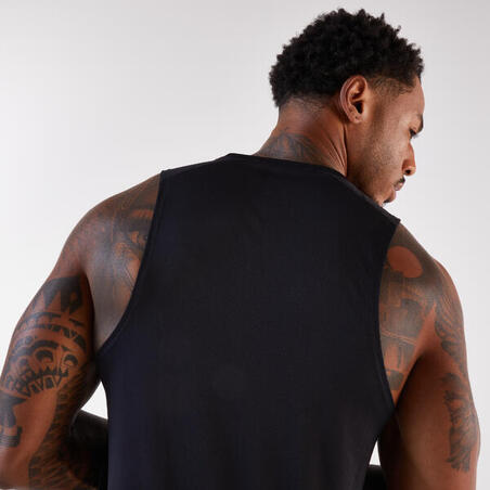 Майка чоловіча Run 100 для бігу чорна